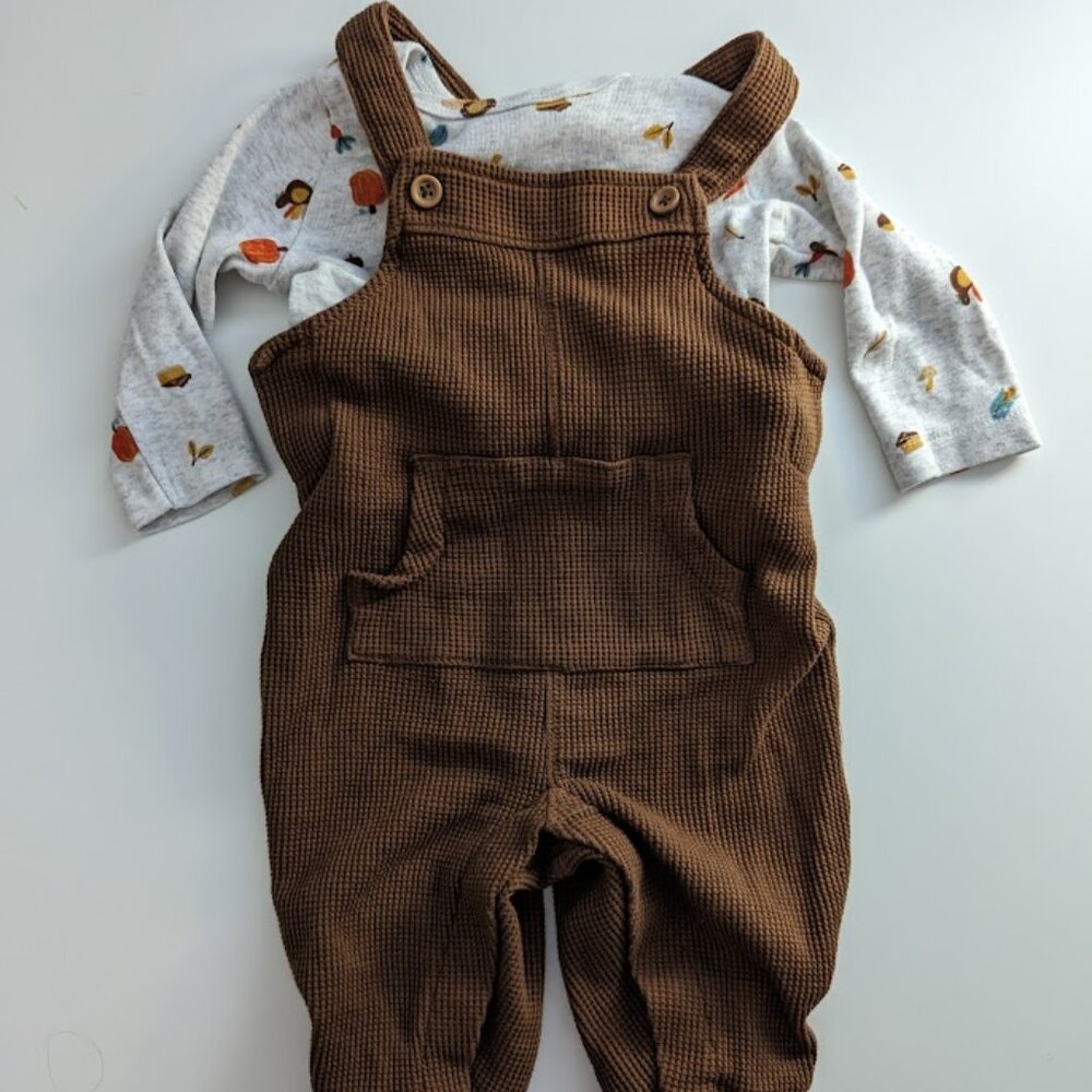 Carter's Thanksgiving/fall overall set